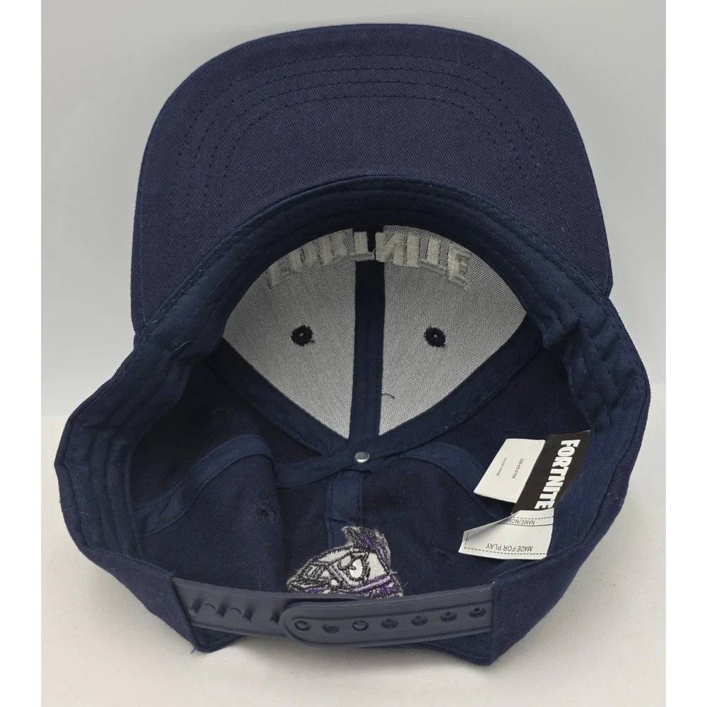 Fortnite Snapback‎ Hat Youth OSFM Navy Blue Llama Logo Cap